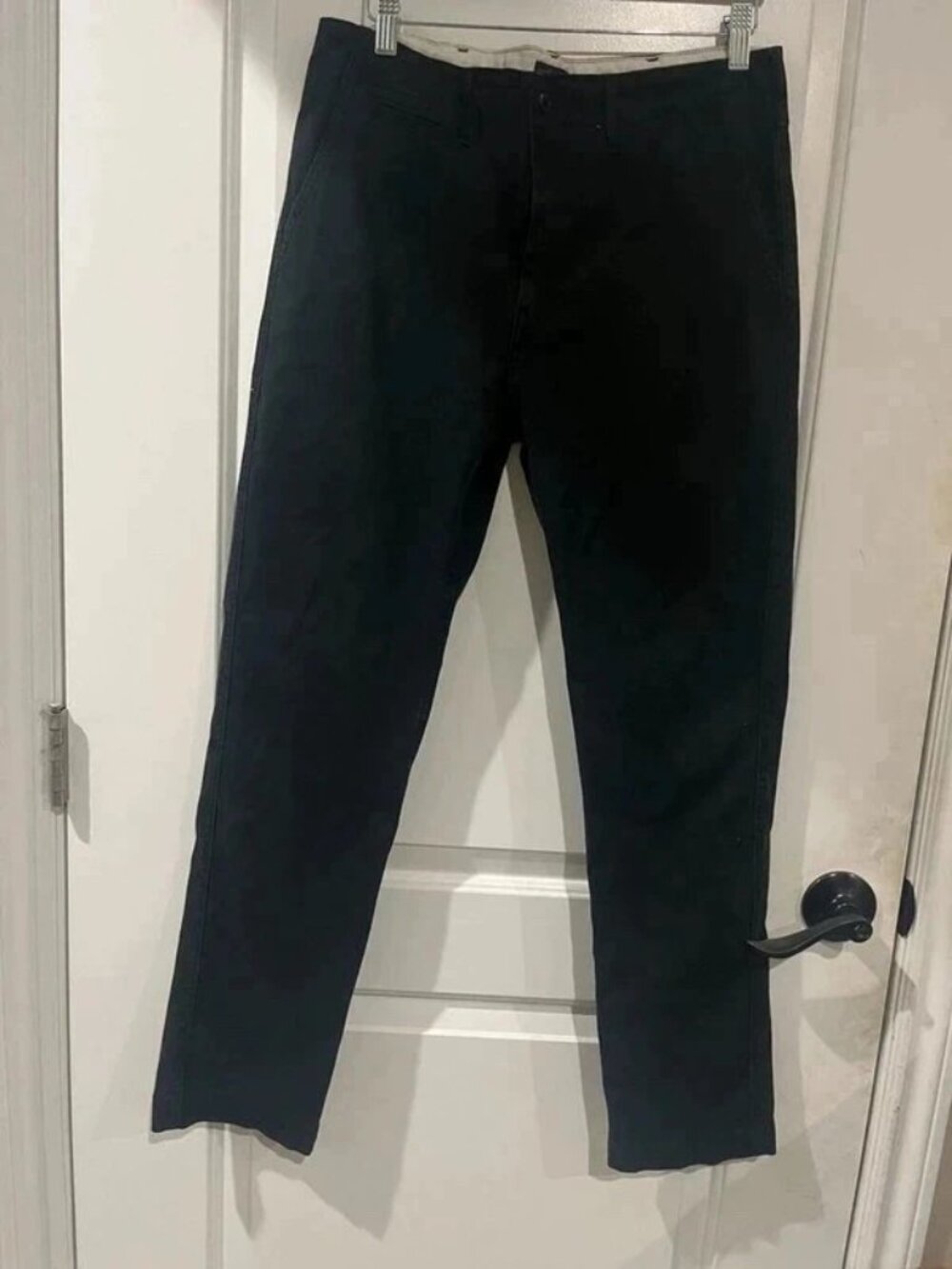 Levis Strauss Men Black Flat Front Chino Dark Wash Pant Size 30x32"